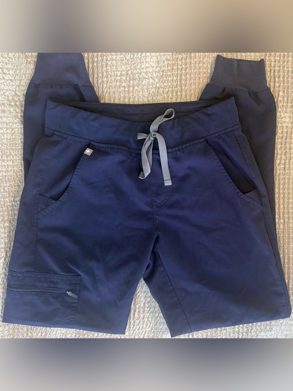 FIGS Zamora Jogger Scrub Pants XS Navy Blue FIONx Cargo Nurse